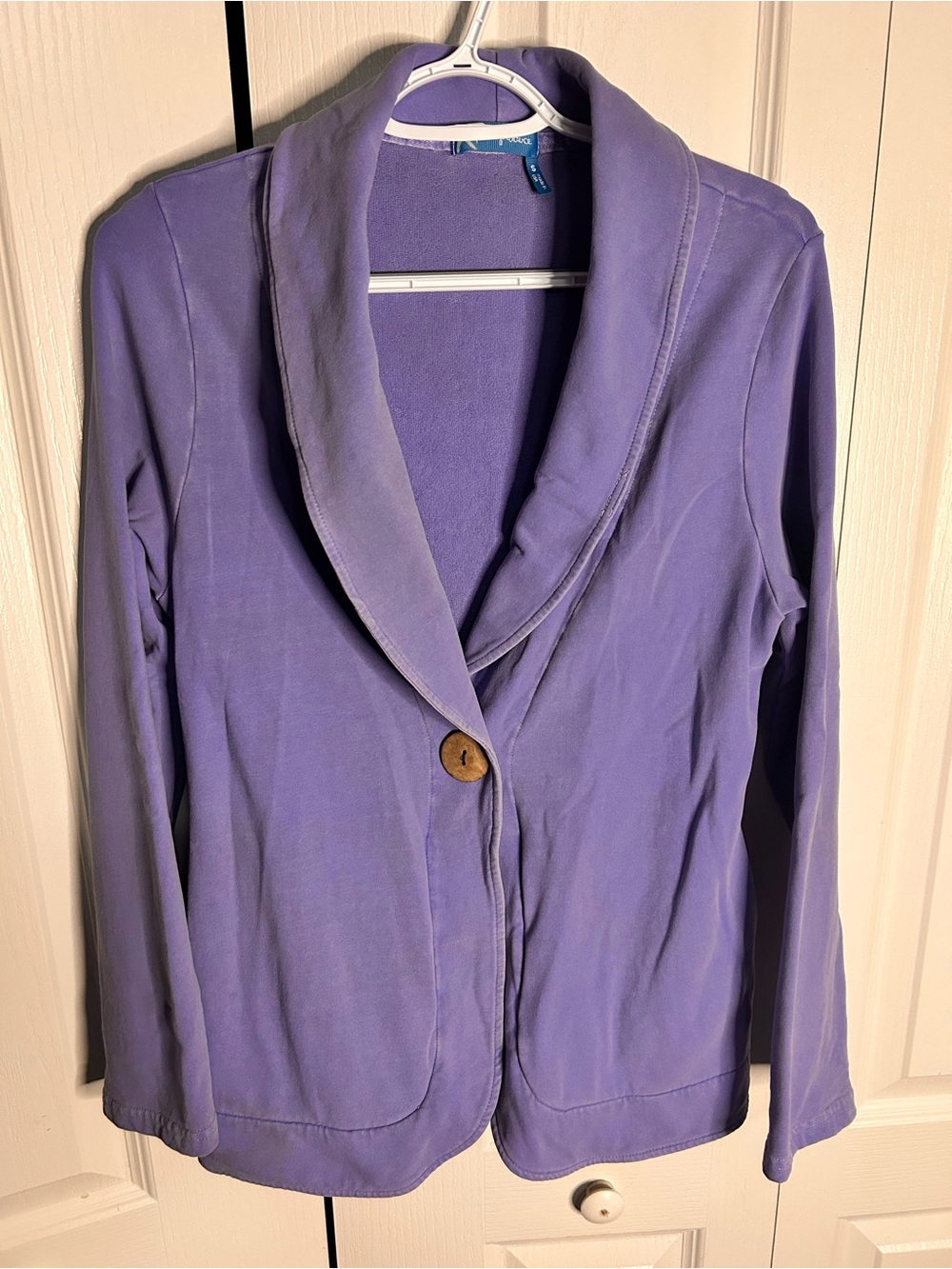 fresh produce Women’s Small Lavender Purple V-Neck Button Cardigan Jacket Cotton